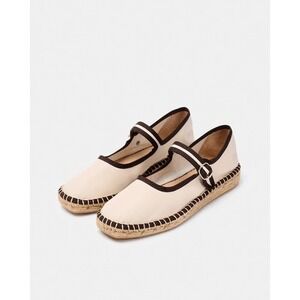 New NWT Naguisa Mary Jane Espadrilles Flats Peonia
